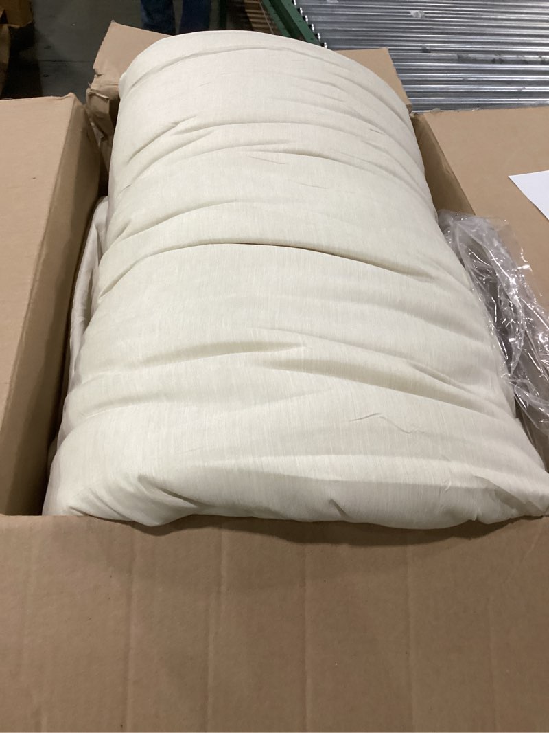 Condition photo showing Good Condition for Bedsure Super King Comforter Set - Beige Soft Bedding for All Seasons, Cationic Dyed Bed Set, 3 Pieces, 1 Super King Size Comforter (120"x120") and 2 Pillow Shams (20"x36"+2") Super King 05 - Beige