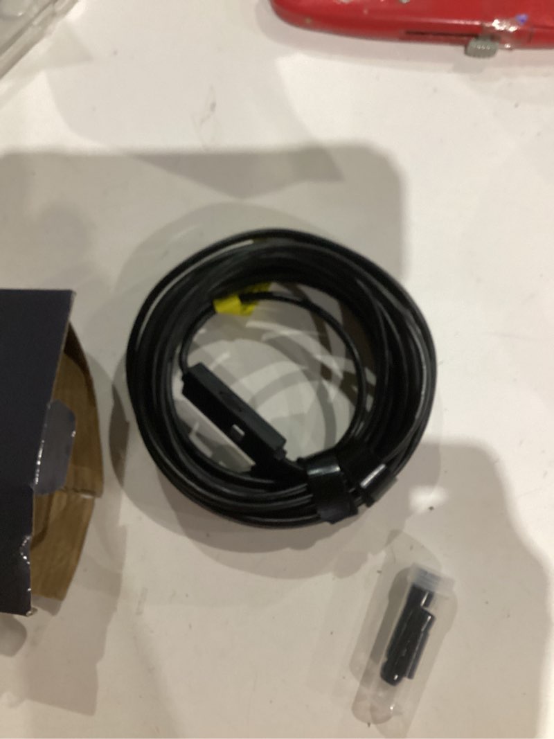 Condition photo showing As Is for Endoscope Camera with Light,1920P HD Borescope Tools with 8 Adjustable LED Lights, Endoscope with Semi-Rigid Snake Camera, IP67 Waterproof Inspection Borescope for iOS and Android-16.4ft Dual-Lens