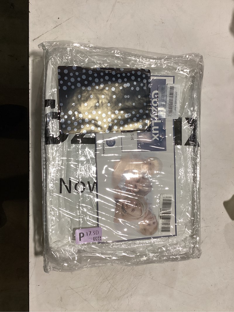 Condition photo showing New/Like New for cozylux twin xl comforter set for college dorm, 5 pieces white seersucker twin extra long bed in a bag, down alternative bedding set with comforter, sheets, pillowcase & sham, back to school bed set white twin xl