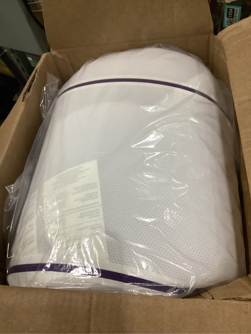 Condition photo showing New/Like New for purple pillow - gelflex grid, cooling ergonomic support for side, back, stomach sleepers - adjustable boosters for personalized height, firm feeling, standard size - ultra-durable