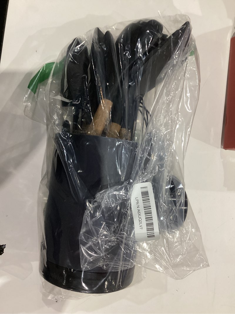 Condition photo showing Good Condition for SMIRLY Kitchen Utensils Set – 22-Piece Silicone Cooking Utensils Set, Spatula Set with Holder, Wooden Handle Silicone Kitchen Gadgets for Nonstick Cookware Black