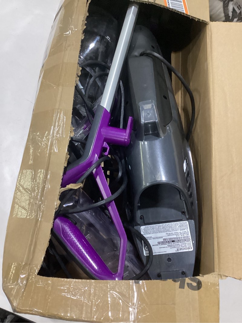 Condition photo showing As Is for shark stratos | corded stick vacuum cleaner for carpet & hard floors | lightweight hand vacuum for pet hair with duoclean powerfins hairpro | self-cleaning brushroll | 4 accessories | navy | hz3002 stratos w/ duoclean & odor tech, not tested, incomplete