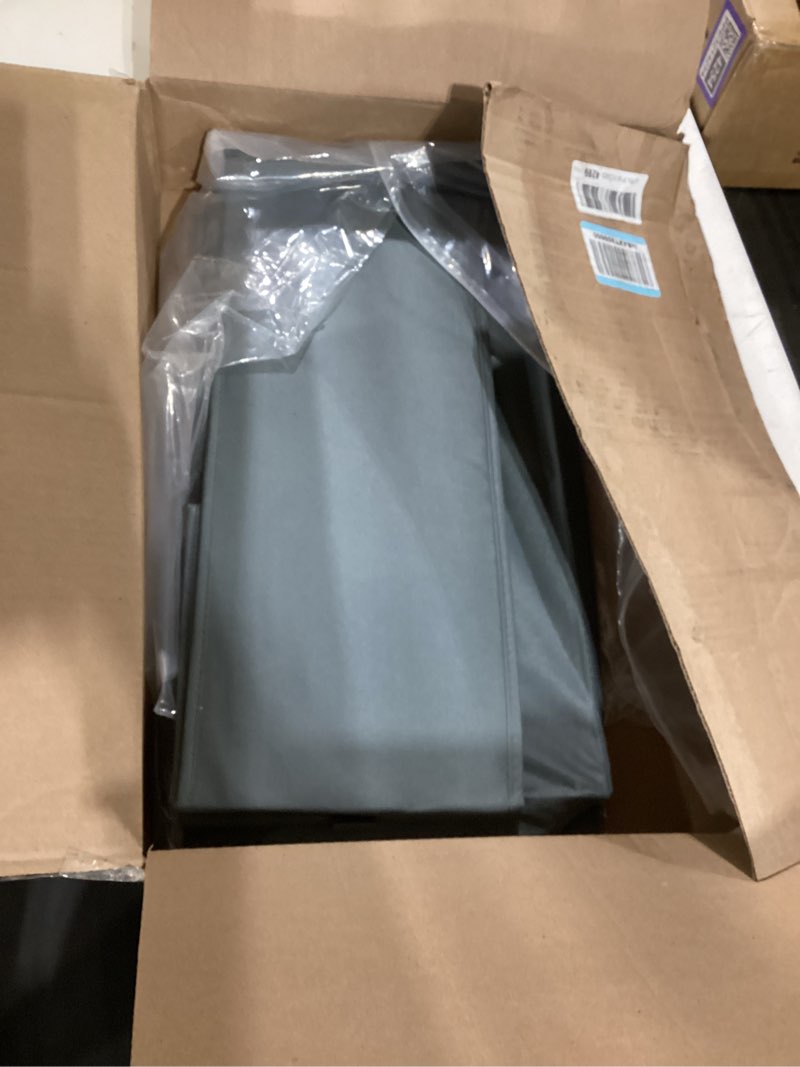 Condition photo showing New/Like New for Berlune Wedding Dress Storage Box Kit Bridal Dress Preservation Box with 100 Sheets of Acid Free Tissue Paper and 1 Pair Microfiber Gloves for Storage Wedding Gown, 31 x 20 x 8 Inches(Large,Gray) Gray Large