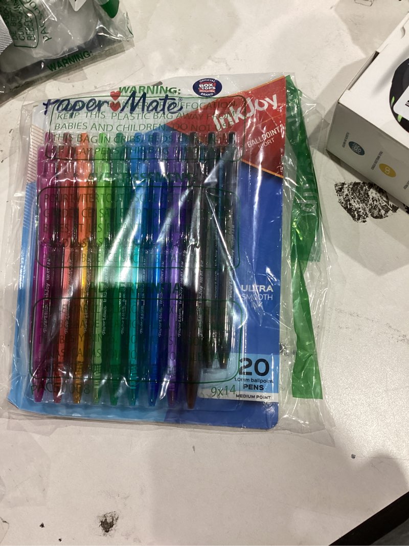Condition photo showing Good Condition for Paper Mate InkJoy 100RT Retractable Ballpoint Pens, Medium Point (1.0mm), Assorted Colors, 20 Count - Teacher Essentials, Colorful Office Supplies, Note-Taking, Back to School 20 Count (Pack of 1)
