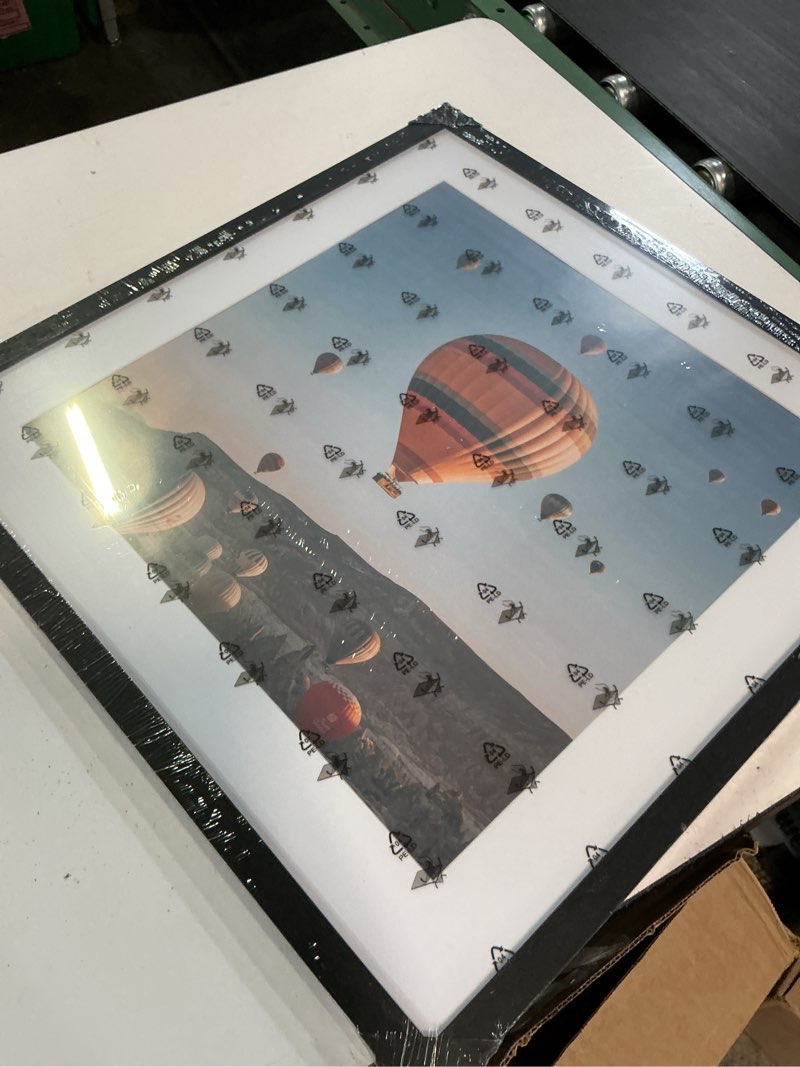 Condition photo showing Good Condition for jcjmy 20x20 picture frame set of 2 black with 16x16 mat, display photo 16x16 with mat or 20 x 20 without mat, wall hanging large 20x20 poster frame with shatter resistant plexiglass, 2 pack, black black, 2 pack 20x20 inch