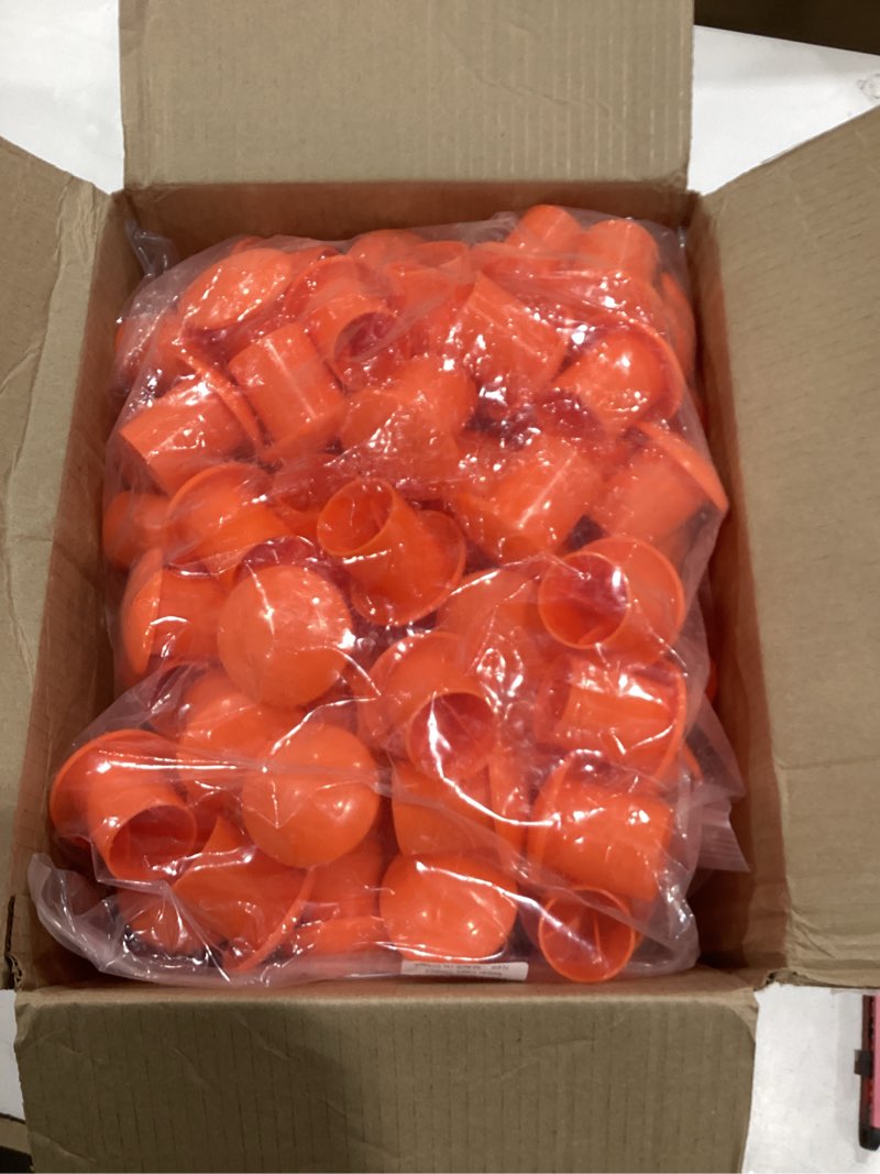 Condition photo showing Good Condition for rebar caps mushroom rebar end caps,plastic rebar safety caps,construction safety caps orange txzwjz (100 pack)