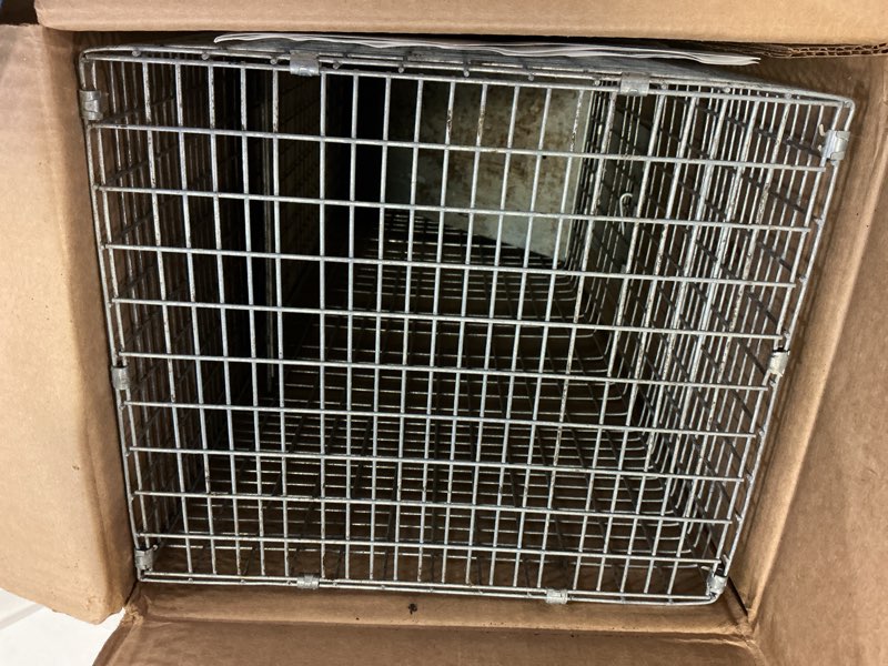 Condition photo showing As Is for HAVAHART 1079SR Large 1-Door Humane Catch and Release Live Animal Trap Cage - Live Raccoon Trap, for Bobcats, Beavers, Dogs, & More