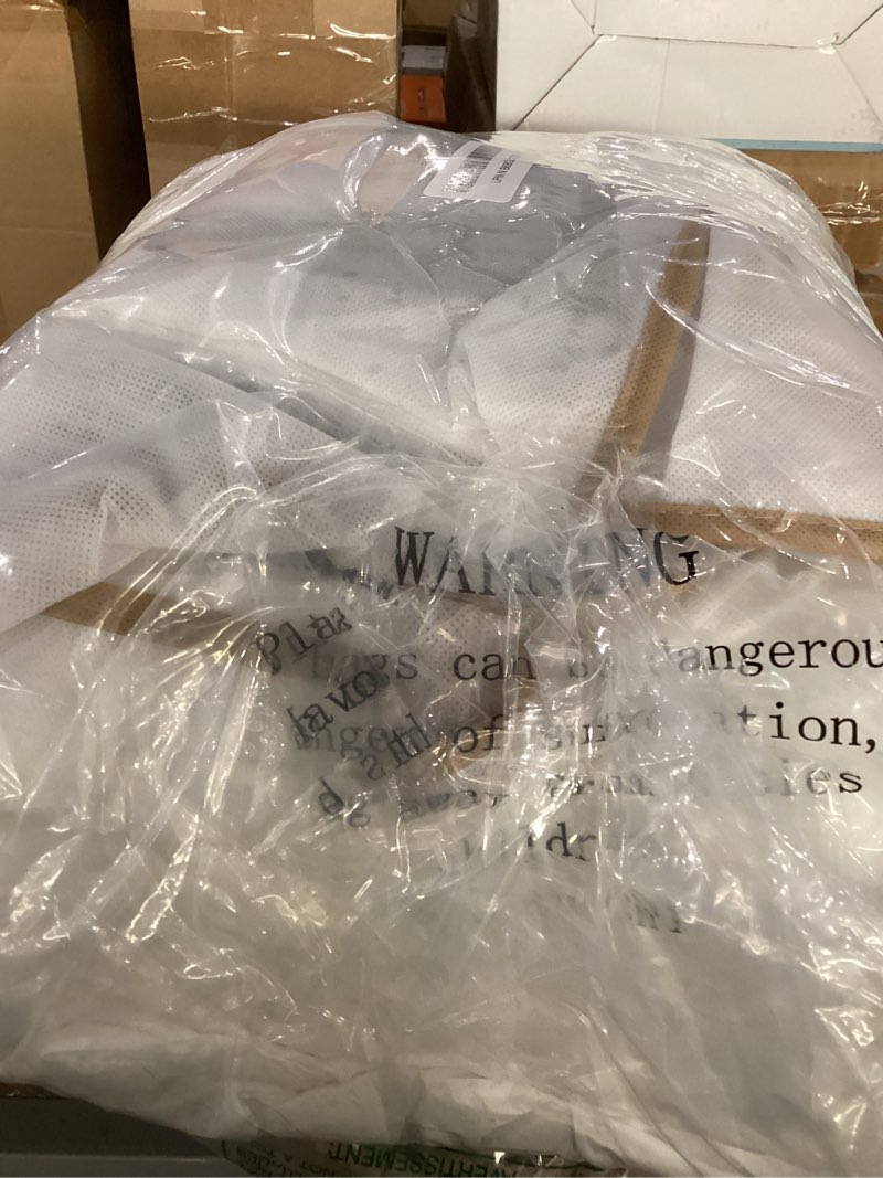 Condition photo showing As Is for rosgonia california king comforter set ivory, 3pcs (1 boho cal king comforter & 2 pillowcases), all season bedding soft bedspread blanket quilt california king comforter 104"x96" ivory