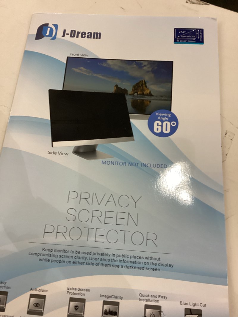 Condition photo showing New/Like New for 27 Inch Privacy Screen for Computer Monitor Blue Light Screen Protector Anti Glare Anti-Scratch Monitor Privacy Shield Screen 27 Inch 16:9 Aspect Ratio [2 Pack]