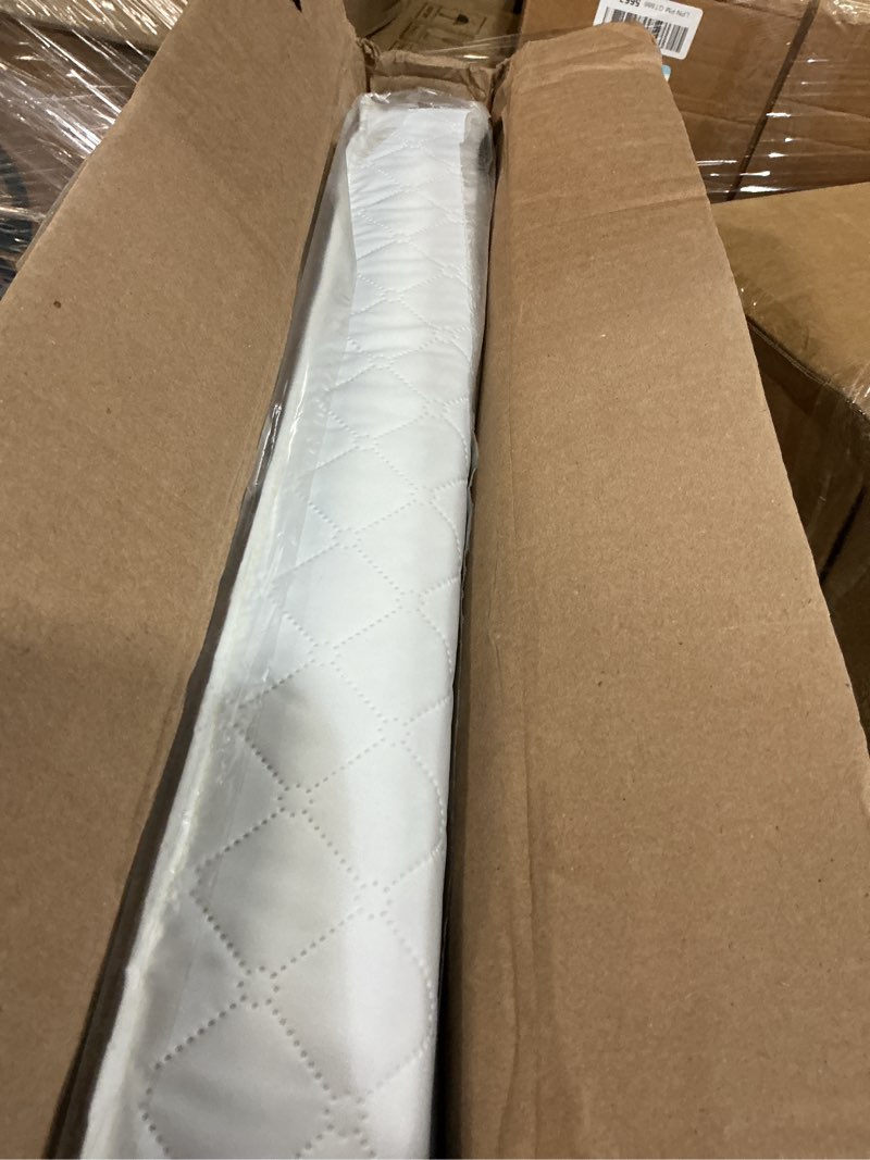 Condition photo showing New/Like New for dream on me holly 2-in-1 mini crib mattress, dual-sided infant & toddler, waterproof cover, greenguard gold certified, 38” x 24” x 3”, fits mini & select portable cribs, not for playards