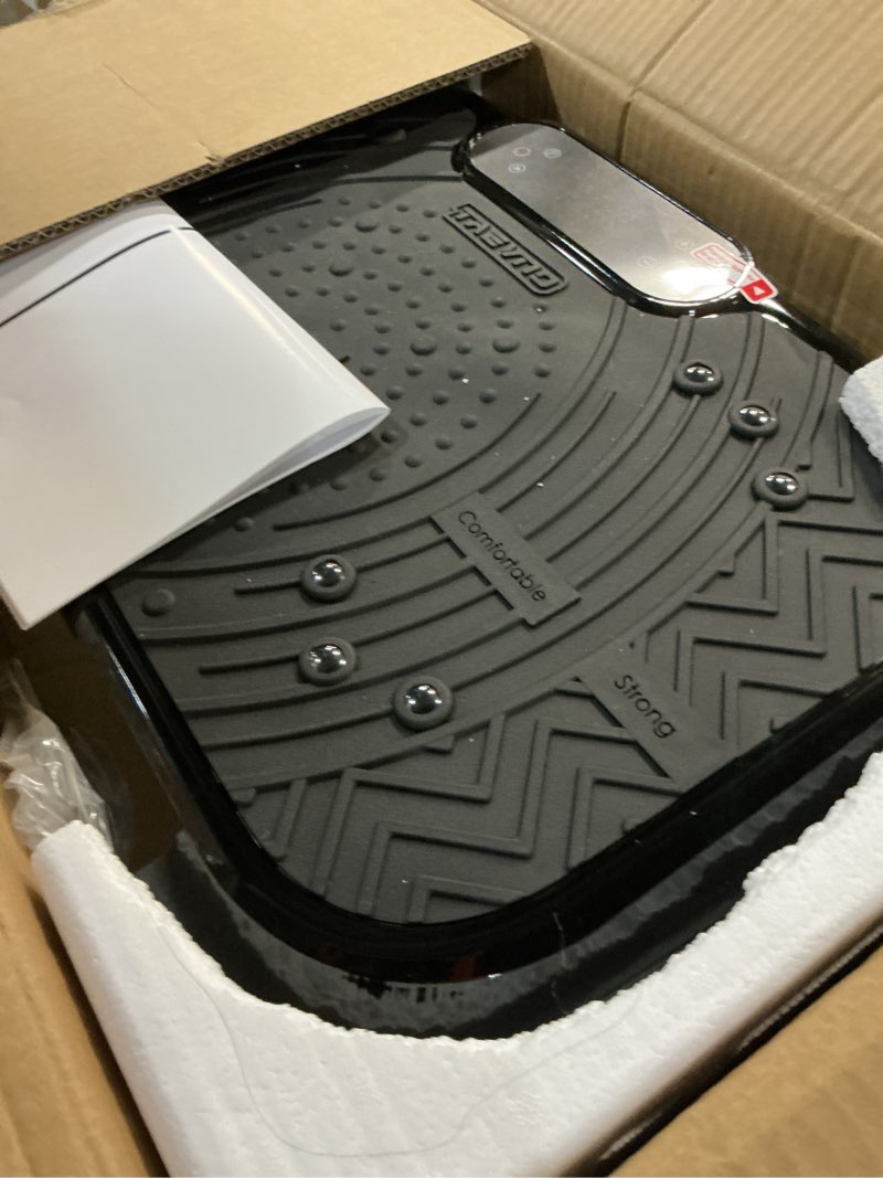 Condition photo showing Good Condition for vibration plate exercise machine 450 lbs capacity,199 speeds workout vibrating plate for lymphatic drainage weight loss,full body shake platform machines for women men soft black