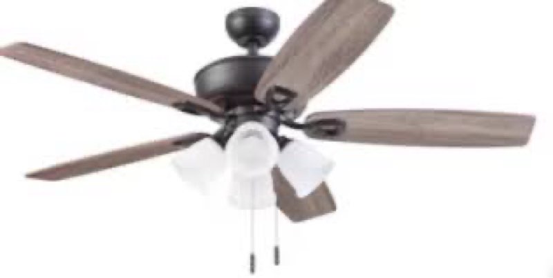 Harbor Breeze Notus 52-in Bronze LED Indoor Downrod or Flush Mount Ceiling Fan