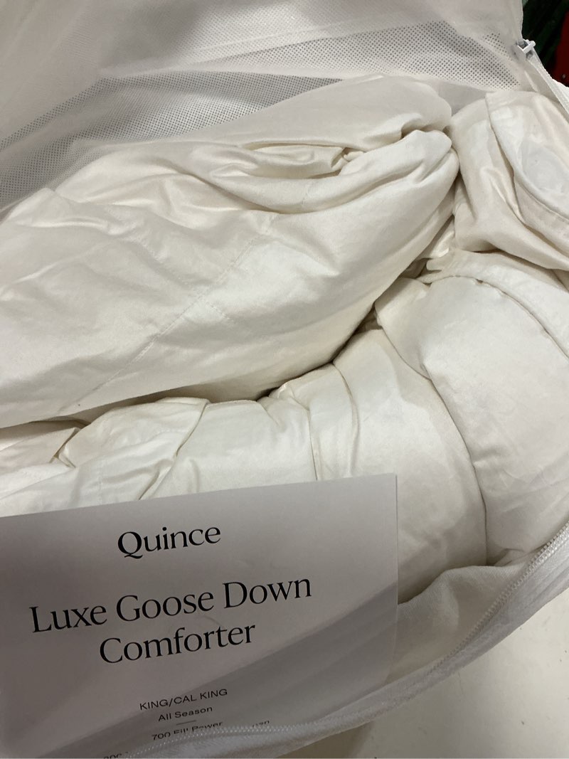 Condition photo showing Good Condition for luxe goose down comforter, king/cal king, white