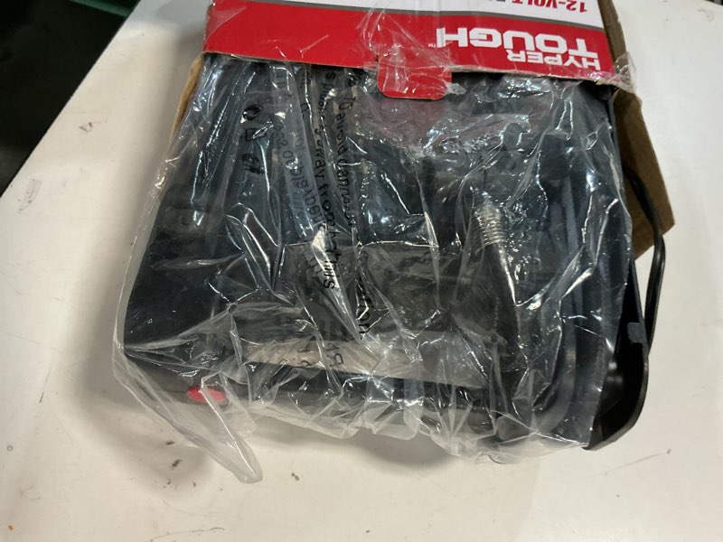 Condition photo showing As Is for hyper tough dc 12v digital car tire inflator with auto-off function 100psi