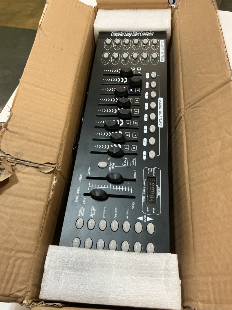 Condition photo showing Good Condition for 192 DMX 512 Stage DJ Light Controller Lighting Party Pub Night Club DJ KTV Moving Heads (192DMX)