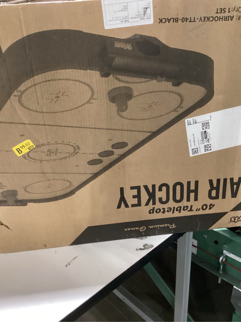 Condition photo showing New/Like New for GoSports 40 Inch Table Top Air Hockey Game for Kids - Black