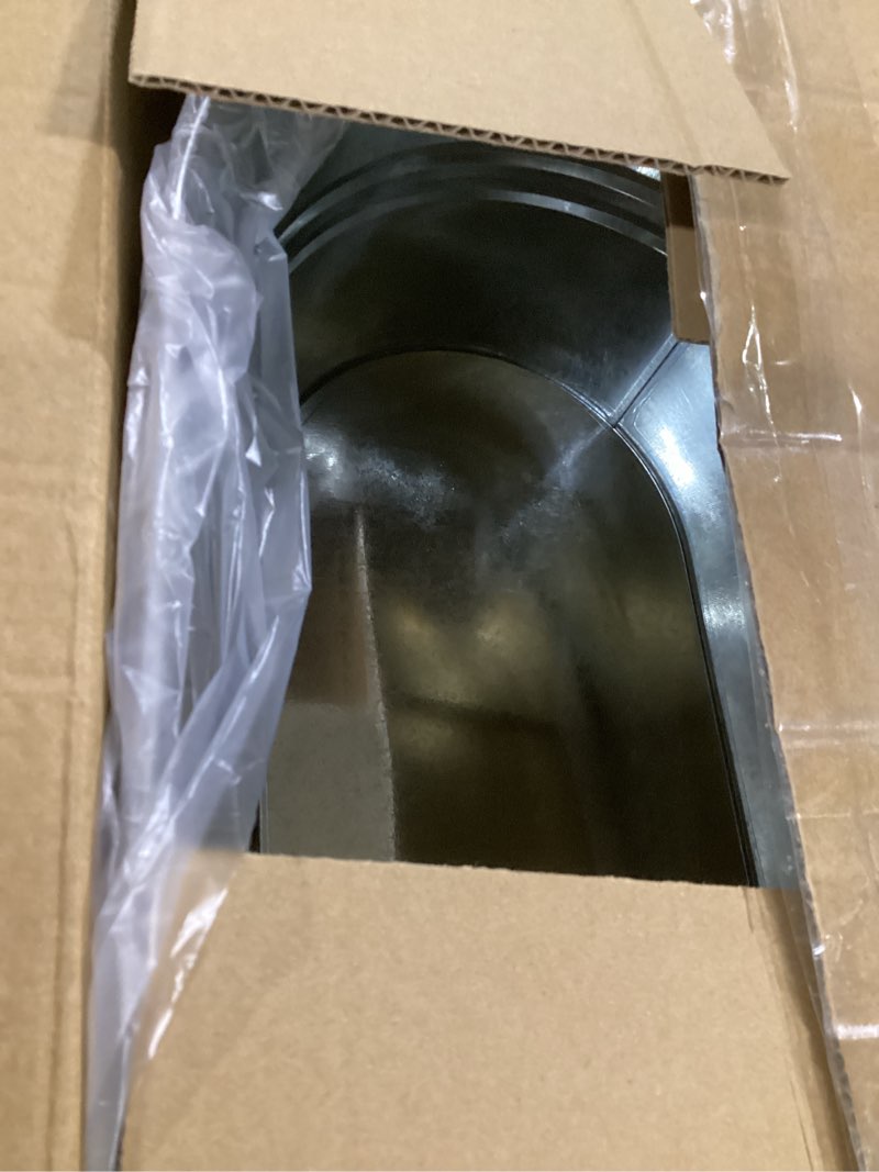 Condition photo showing As Is for OBTANIM 4 Pack 4 Gallon Galvanized Ice Buckets Metal Champagne Drink Cooler Storage Ice Tub with Carry Handles for Beer Cocktails Wine Beverage Home Parties Bar Cooling Supplies