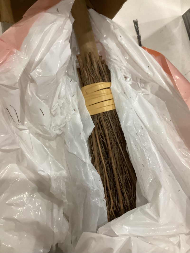 Condition photo showing As Is for kangaroo witch broom wizard staff witch accessories for halloween decoration, harry potter costume, dress up halloween party, hocus pocus decor, outdoor garden decor, 36 inches