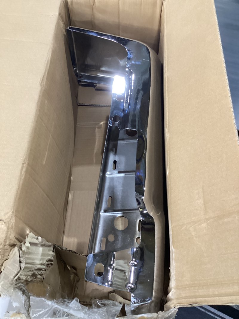 Condition photo showing New/Like New for drive side rear bumper compatible with f-series 250 2017-2022 | f-series 350 2017-2022 w/park fo1102387 hc3z17906ka 190-02231a left chrome