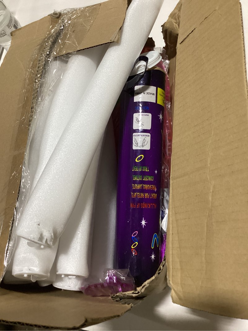 OLUPP 150 PCS Glow in the Dark Party Supplies, 16 Foam Sticks, 16 LED Glasses, 100 Glow Sticks and 1