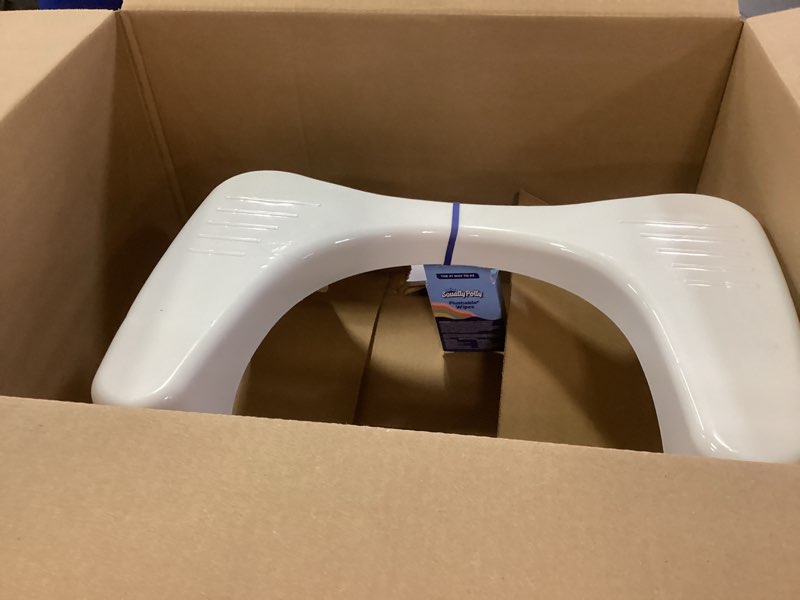 Condition photo showing As Is for Squatty Potty Simple Curve Toilet Stool. White