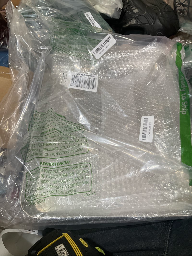 Condition photo showing Good Condition for qwork 304 stainless steel instrument tray, metal parts tray, salon tool tray, workspace organizer trays for lab instruments, 15 3/4"×11-13/16"×15/16" 15-3/4"×11-13/16"×1 5/16" 1 pack
