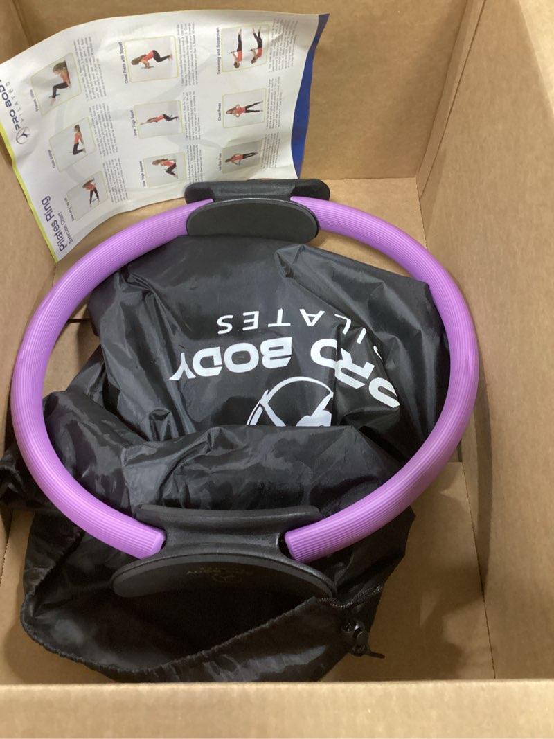 Condition photo showing Good Condition for probody pilates fitness circle – 14 inch pilates ring for focusing on toning inner thighs, arms, and core purple