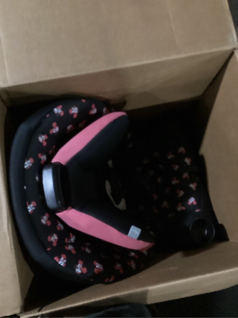 Condition photo showing Good Condition for Disney Baby Ellaris 3-in-1 Convertible Car Seat, Slim Fit Design, Rear & Forward-Facing, 5-Position Headrest, 3-Across Fit, Travel-Friendly with Machine-Washable Seat Pad, Minnie Charm