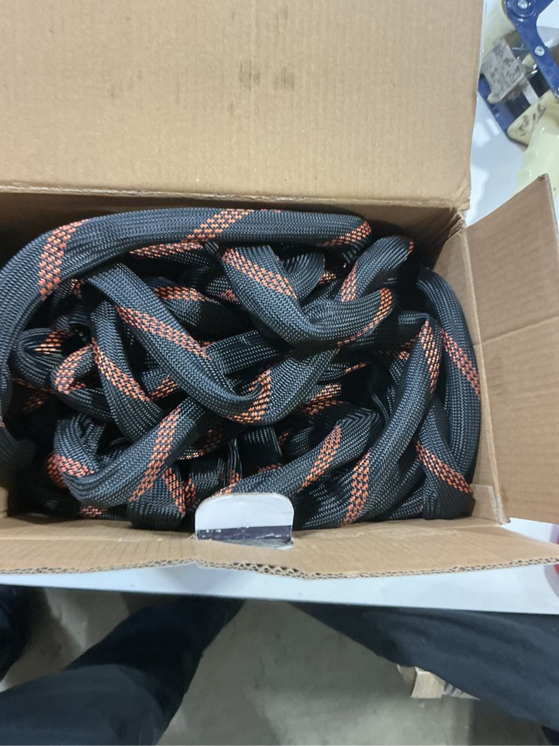 Condition photo showing Good Condition for flexible garden hose 100 ft, ultra lightweight water hoses w/10 function sprayer and 3/4" brass fittings, kink-free, sturdy, abrasion resistant for yard, lawn, outdoor and gardening(black orange)
