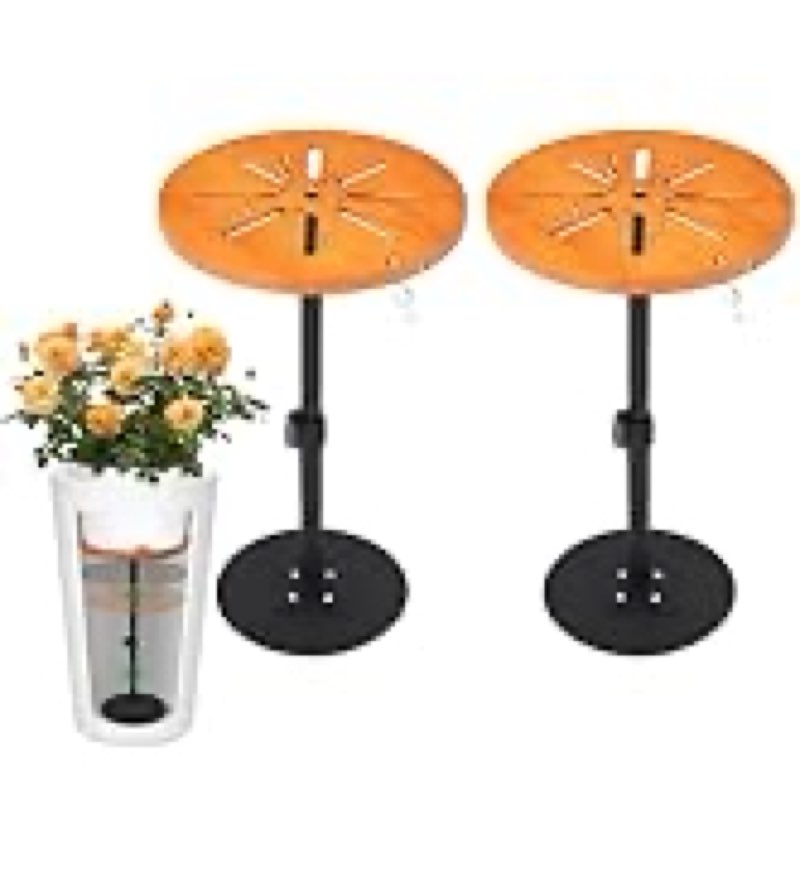 kate and laurel engles traditional adjustable-height pedestal drink table