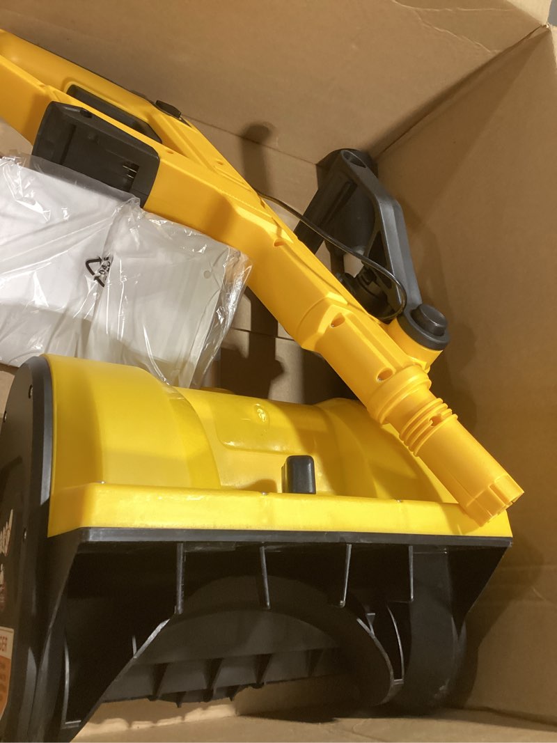 Condition photo showing Good Condition for LIVOWALNY Electric Cordless Snow Shovel Compatible with Dewalt 20V Battery, 12"x6" Clearing Path Lightweight Snow Blower, Powered Snow Thrower with LED Light, Tool Only, Battery & Charger Not Included