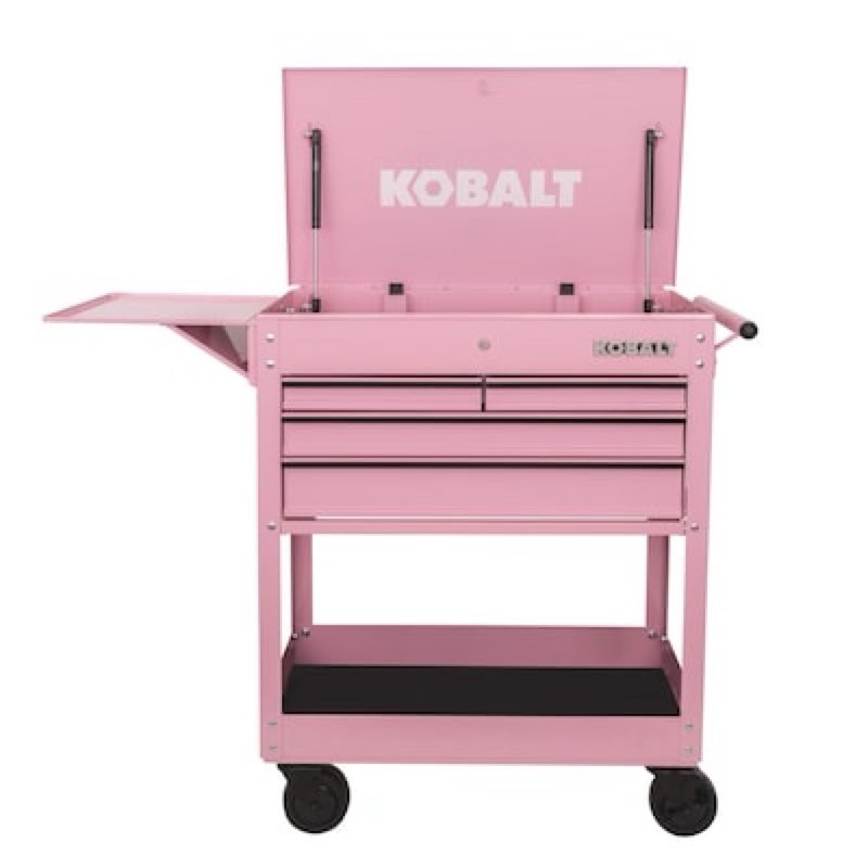 kobalt 35-in w x 37.5-in h steel rolling tool cabinet ( pink )
