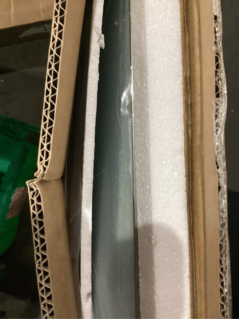 Condition photo showing Good Condition for tetote brushed nickel bathroom mirror 24" x 30" rectangle beveled frame bathroom vanity mirror for over sink brushed nickel, tempered glass, stronger frame, modern farmhouse bedroom, entryway 30"l x 24"w brushed nickel