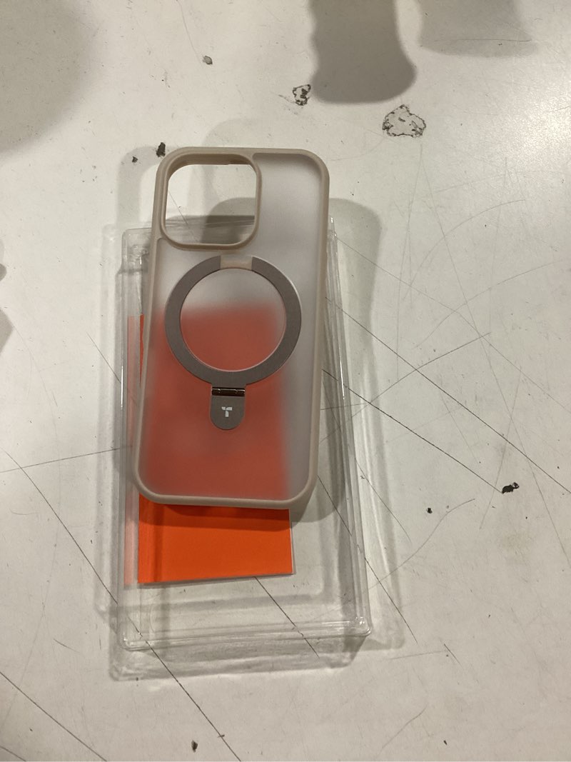 Condition photo showing New/Like New for TORRAS Desert Titanium for iPhone 16 Pro Case Magnetic Stand, [Compatible with MagSafe][Flexible Stable Stand] Mil-Grade Protection Translucent Slim Anti-Scratch Ring Kickstand, Rose Gold 6.3", Ostand Desert Titanium iPhone 16 Pro 6.3 inch