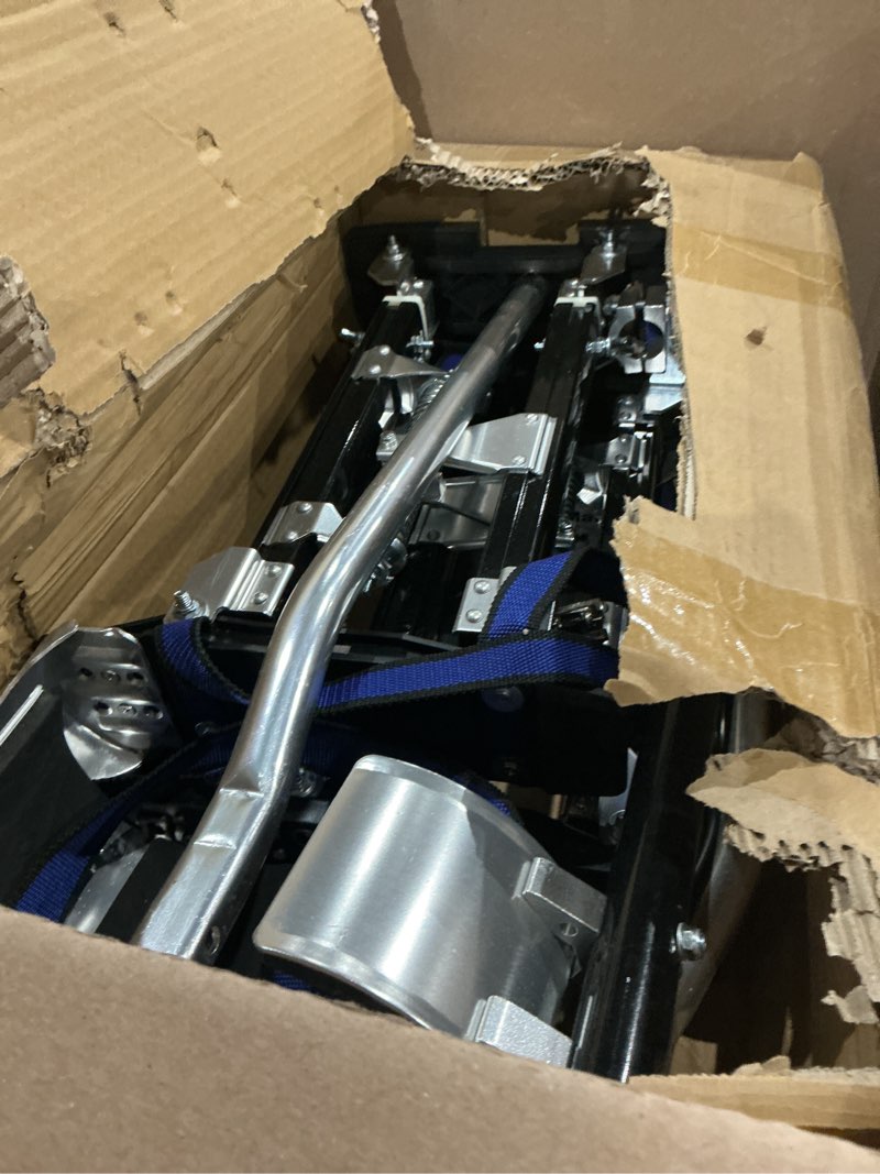 Condition photo showing Good Condition for walking stilts for adults, aluminum height adjustable drywall stilts, professional work stilt tool for drywaller, ceiling installer, painter, craftsman,30inch