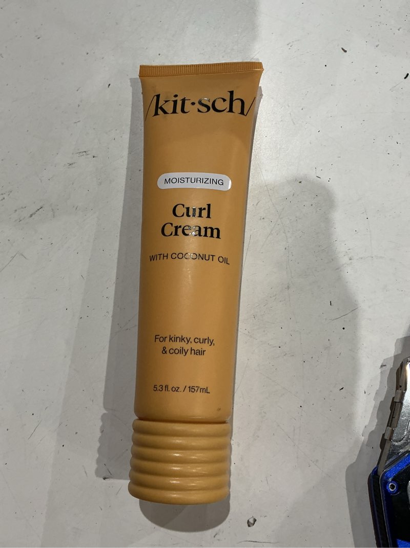Condition photo showing Good Condition for kitsch moisturizing curl cream for curly hair – lightweight curly hair products for men & women | defines curls, controls frizz & boosts shine | hydrating curling cream - ideal gifts for women