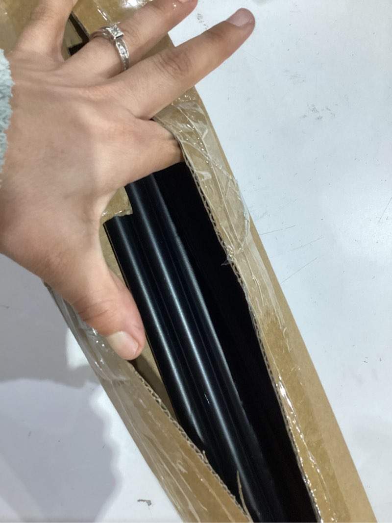 Condition photo showing Good Condition for matte black shower curtain rod,1 inch diameter stainless steel adjustable spring tension rods 32 to 80",with holders,anti-slip,curtain rods no drilling(1 pack) 32-80 black
