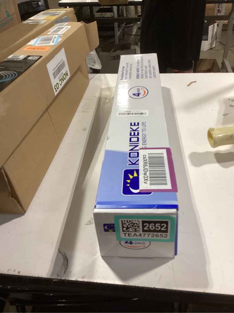 Condition photo showing New/Like New for konideke 24 inch t12 fluorescent tube light bulb 20 watt cool white, f20t12/cw 4100k replacement for f20t12/cw/alto, f20t12/cw/eco, f20t12/sp41/eco g13 base 1200 lumens 4 counts