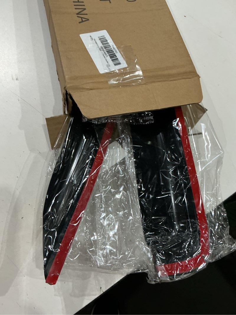 Condition photo showing As Is for window visors rain guards for 2007-2021 toyota tundra extended cab, out-channel window vent wind deflectors visors shades for 07-21 tundra double cab