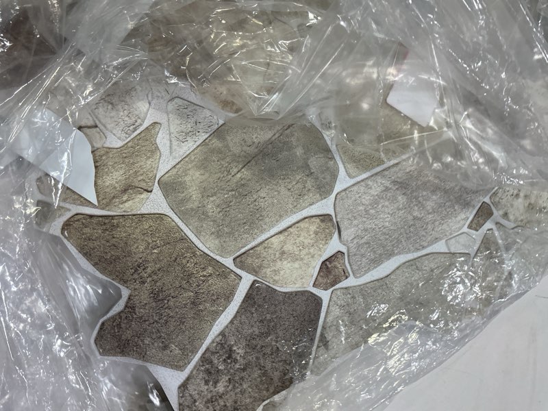 Condition photo showing Good Condition for CONCORD WALLCOVERINGS ™ Retro-Art 3D Wall Panels, Pack of 6, Wild Stone in Brown Beige Grey, PVC, 17.5" x 23.75", Cover 17.31 sq.ft. 563WB 6 Brown Beige Grey