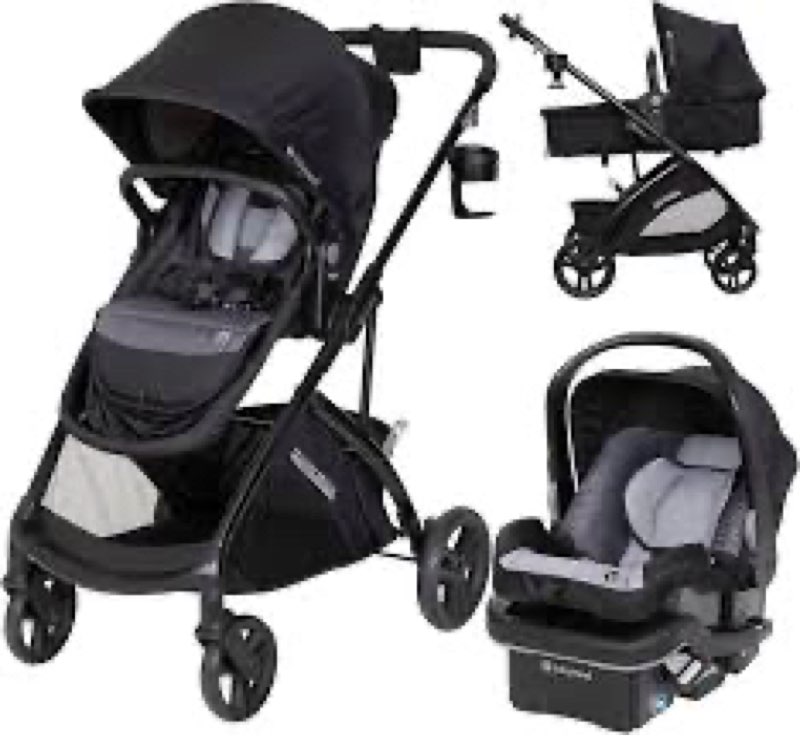baby trend passport® switch 6-in-1 modular stroller travel system with ez-lift™ plus infant car seat, dash black dash black system
