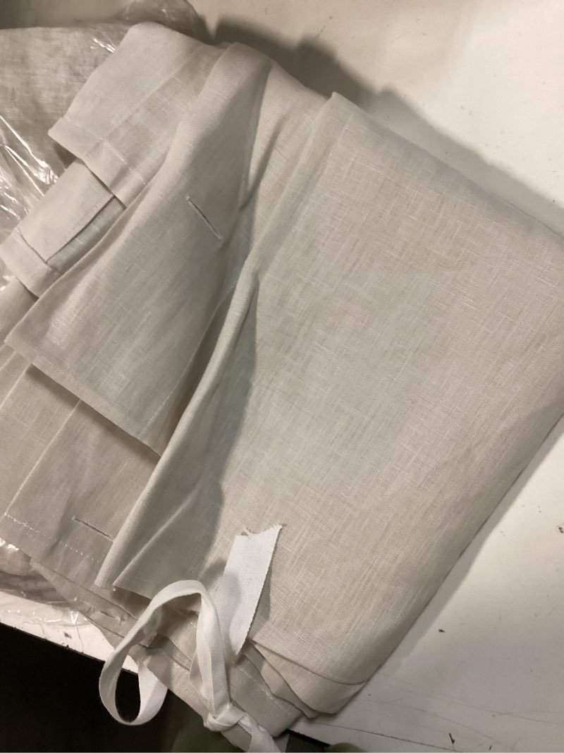 Condition photo showing Good Condition for european linen shower curtain, one size, beige