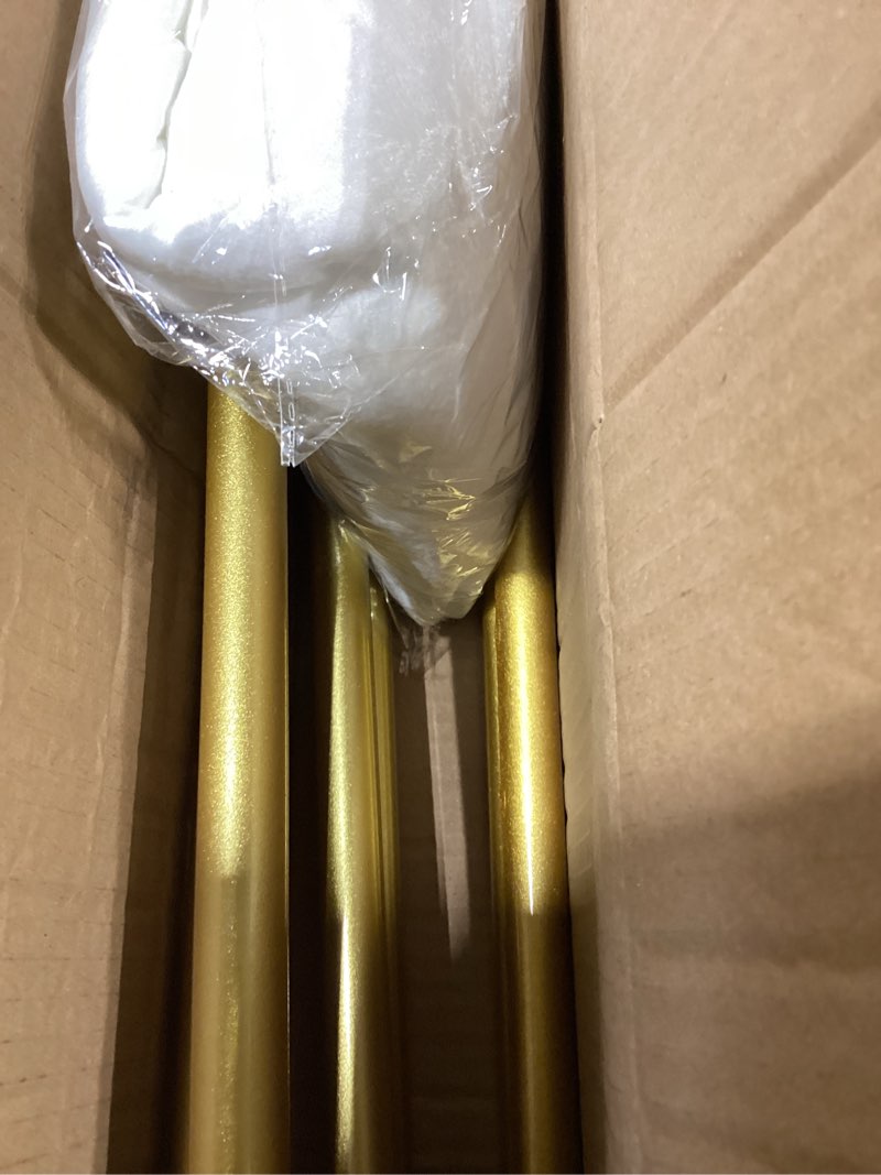 Condition photo showing As Is for 6.56ft privacy partition curtains,u shaped curtain rod with hook | curtain for beauty salon,wall mounted room divider, for fitting room beauty salon spa bedroom hospital gold