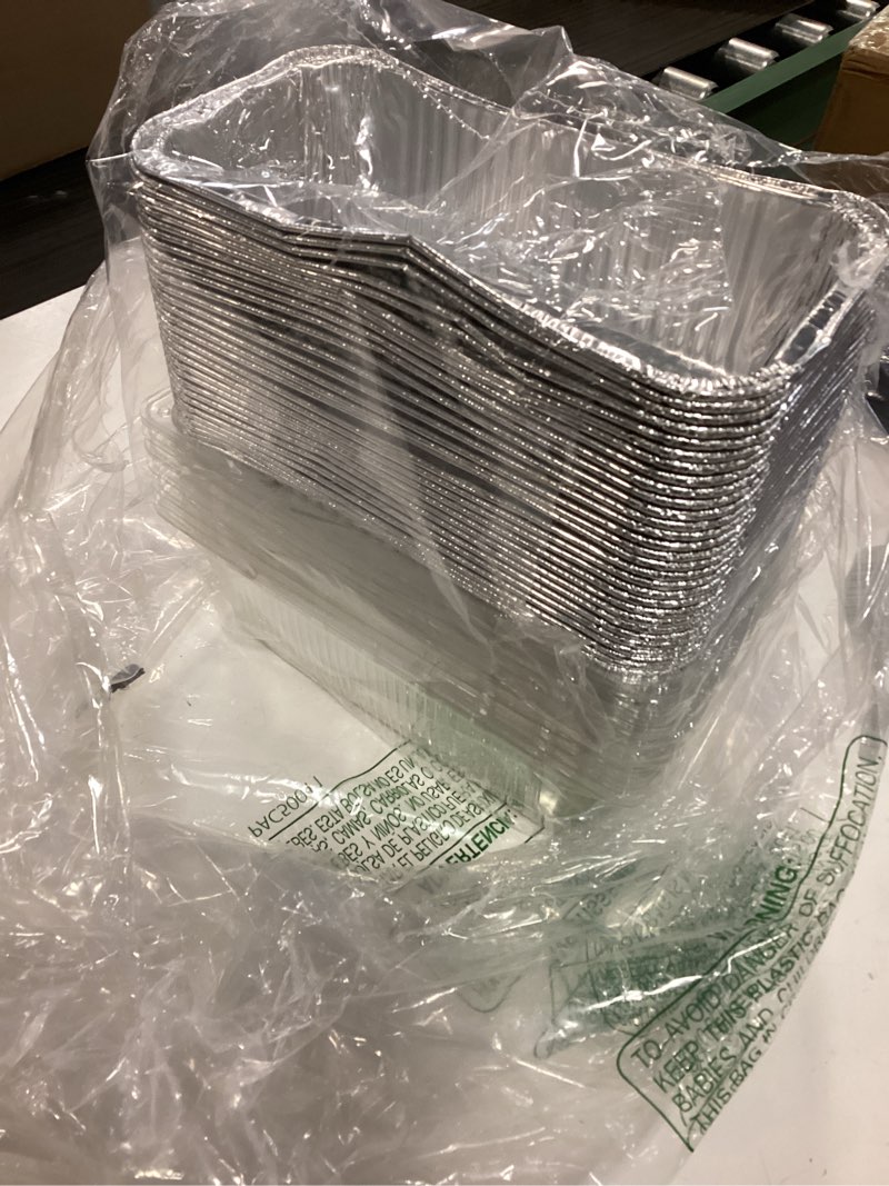 Condition photo showing Good Condition for Disposable Loaf Pans With Lids Bakeware Set, 2lb, 30 Pack, 8.5x4.5 Heavy Duty Aluminum Foil Bread pan, Perfect for Bakery & Homemade Bread 2lb 30