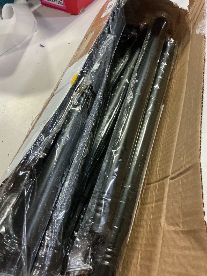 Condition photo showing Good Condition for tension shower curtain rods 1.1" diameter black long curtain rod 30 to 100 inch adjustable spring heavy duty rods for bathroom windows outdoor no drill no slip stainless steel 30-100“ black