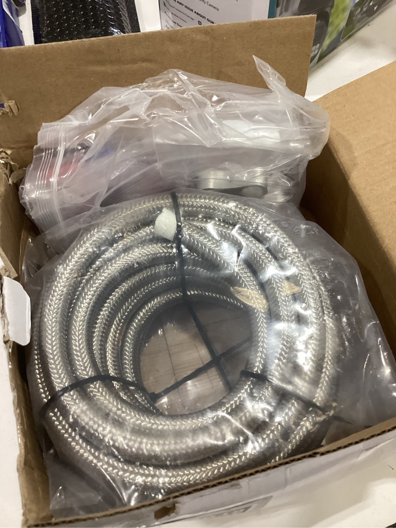 Condition photo showing Good Condition for an6 20ft fuel line hose kit, stainless steel braided 3/8" - 8.73mm id (an6, stainless steel) an6 stainless steel