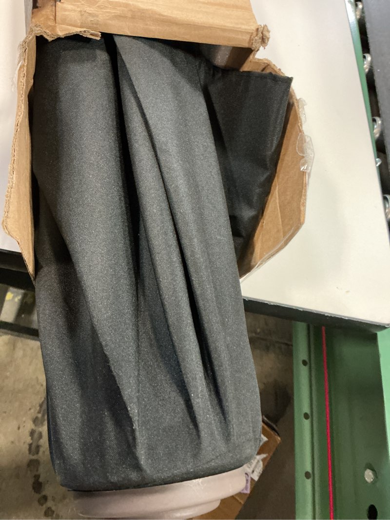 Condition photo showing As Is for PatioKingdom Patio Umbrella with Push Button Tilt and Crank, Outdoor Market Umbrella with 8 Fiberglass Ribs, UV Protection Table Umbrella for Pool,Backyard,Garden,Deck Black 9FT