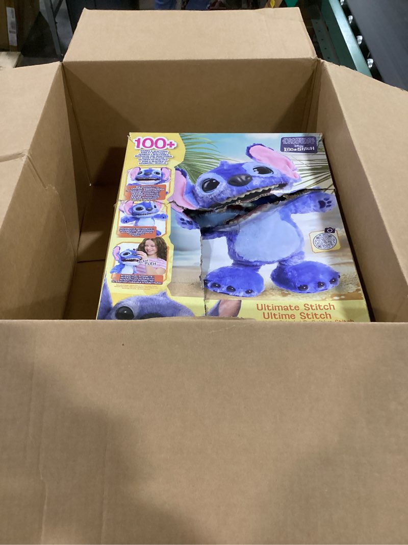 Condition photo showing New/Like New for Disney Stitch Just Play Ultimate Interactive 17" Plush Toy, 100+ Sounds & Reactions, Inspired by Disney’s Live-Action Lilo & Stitch Film, New Movie Toy for Fans, Girls, Boys, Kids 3 and Up by