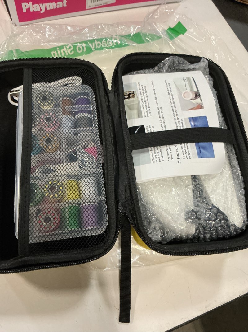 Condition photo showing Good Condition for handheld sewing machine for beginners, portable & cordless with 2 speeds & complete sewing kit, mini sewing machine for quick fabric repair, diy crafts, home and travel use white