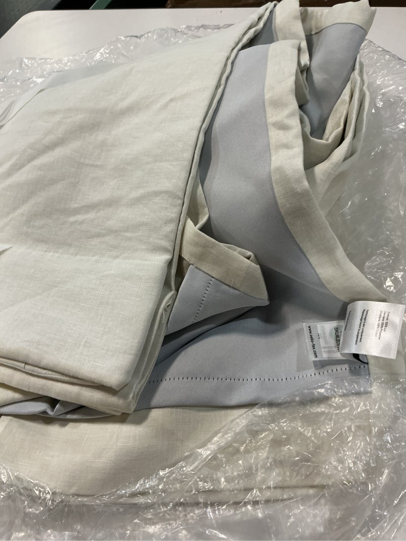 Condition photo showing Good Condition for european linen room darkening curtain, 48x84, ivory (1 panel)